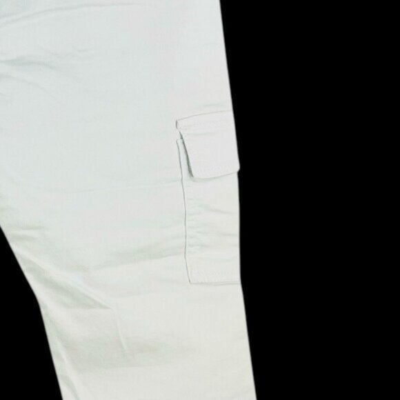 Tag Blue Women's Stretch Pull-on White Lightweight Cargo Capri Pants Size 10 NWT - Picture 7 of 12